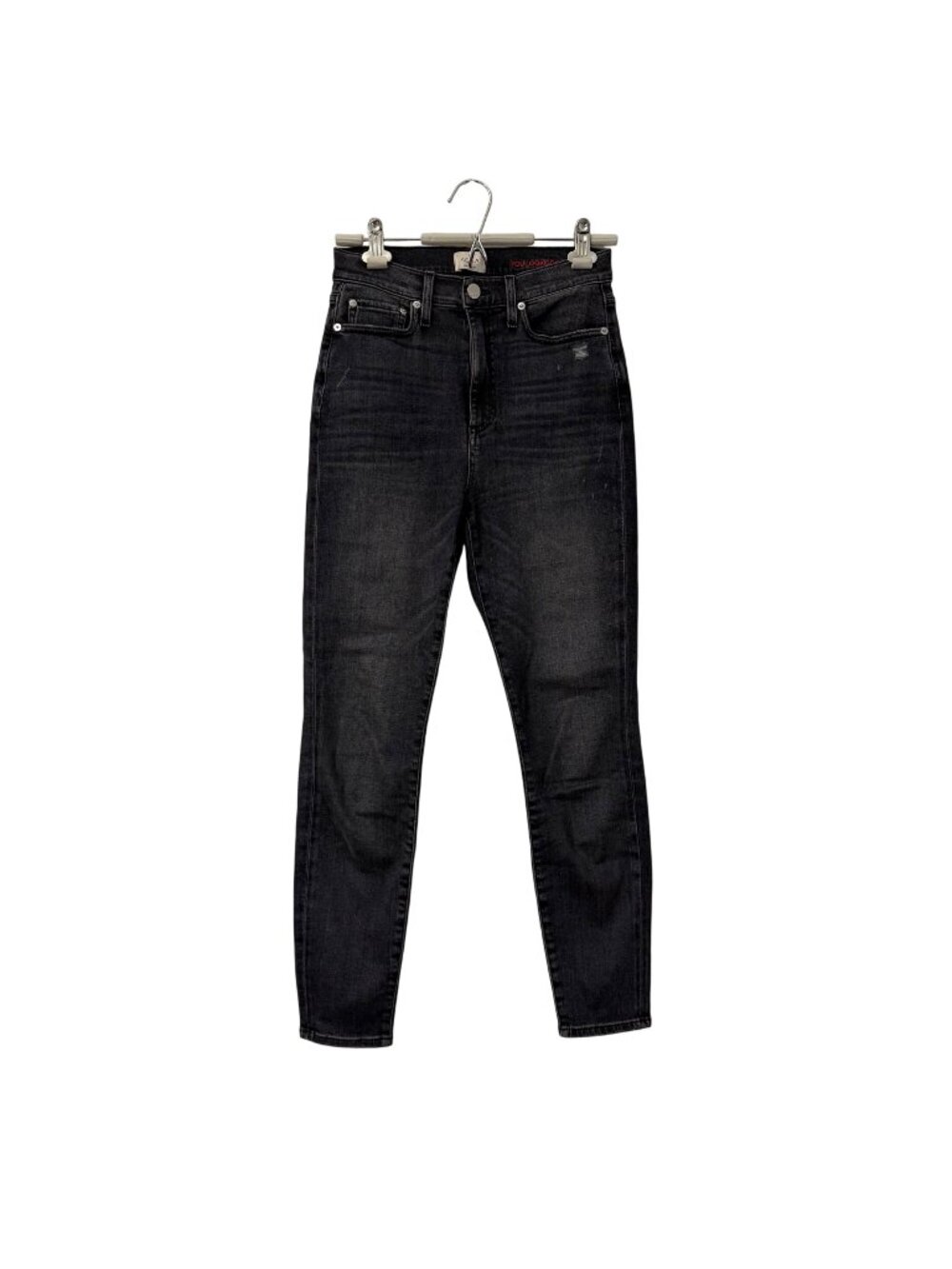 AO.LA Alice Olivia Black Magic Distressed Good High Rise Ankle Skinny Jeans 28
